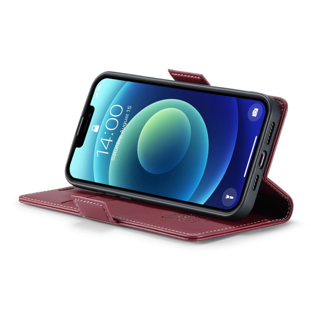 CASEME iPhone 12 Mini Wallet Cover with Stand - Red