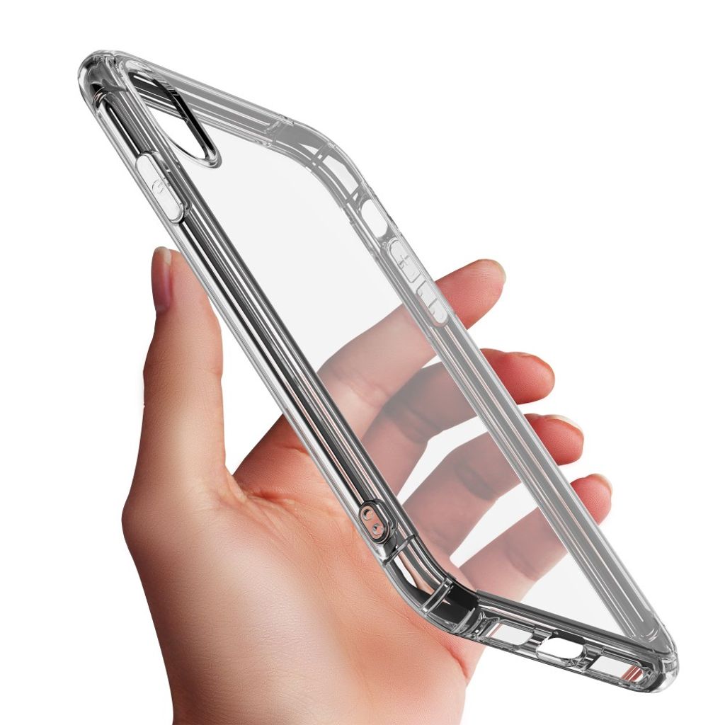 iPhone X/XS Deksel Støtsikker TPU Air Cushion - Gjennomsiktig