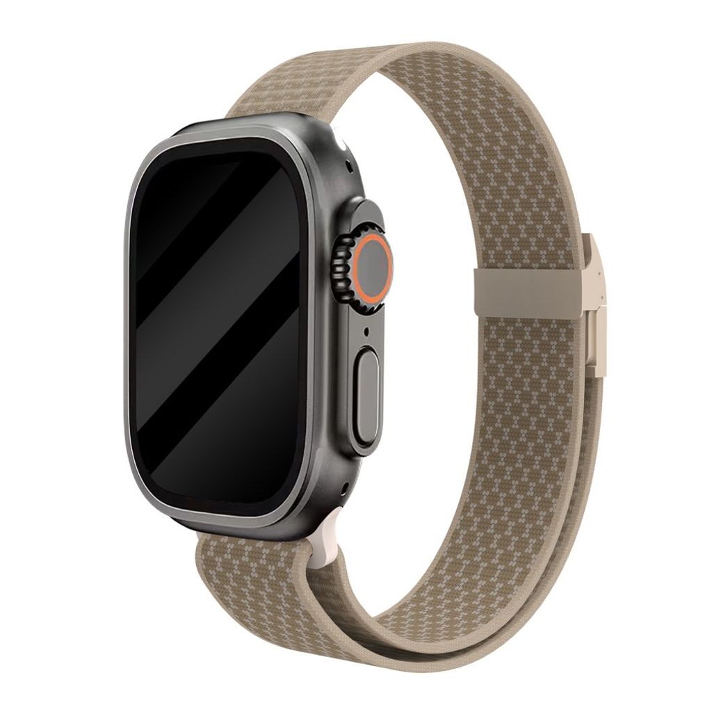 Apple Watch 42/41/40/38mm Klockarmband i Nylon Magnetisk Stängning - Vit