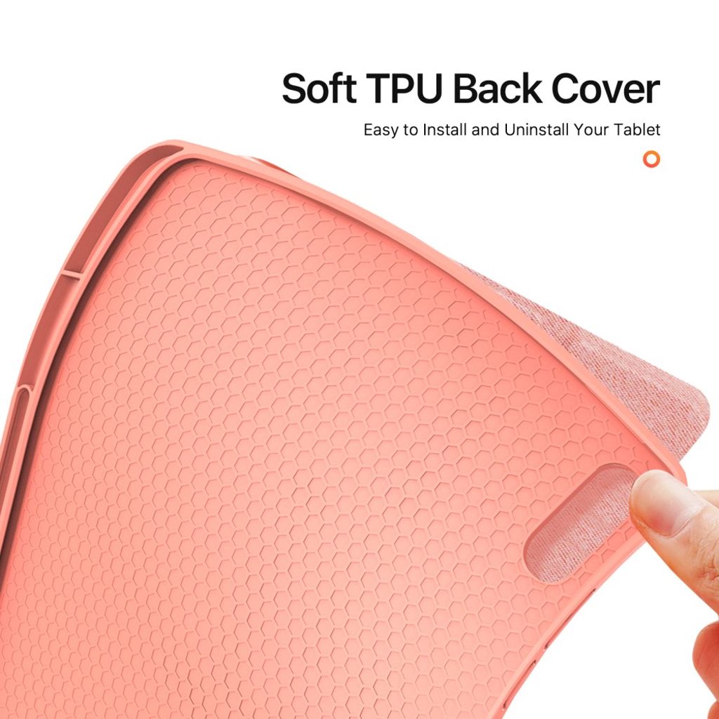 DUX DUCIS Tab S11 Ultra etui tri-fold stativ i PU-lær – Rosa