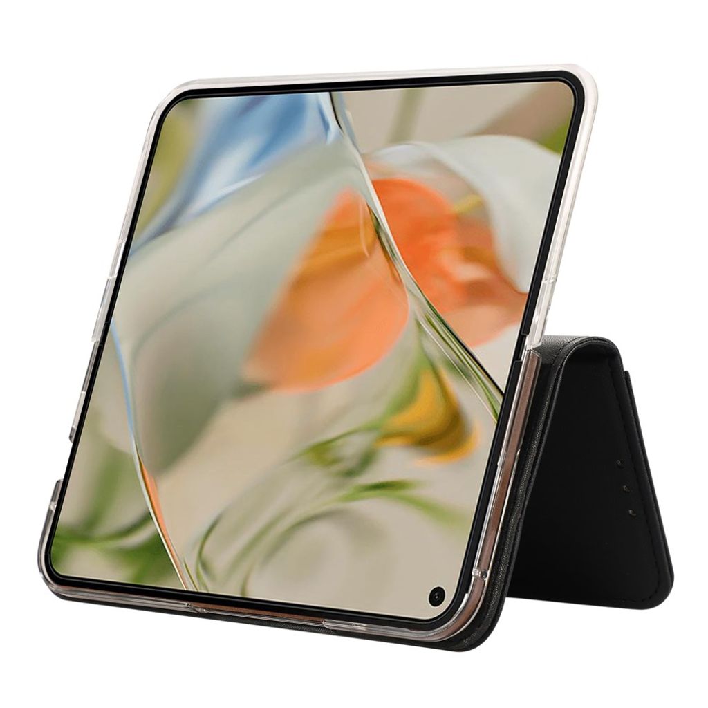 ABEEL Google Pixel 9 Pro Fold 5G pungetui med kortplads og stativ – sort