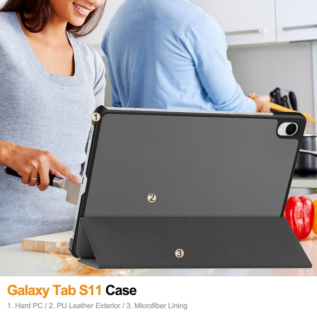 Samsung Galaxy Tab S11 Case Anti-Drop Stand – Grey