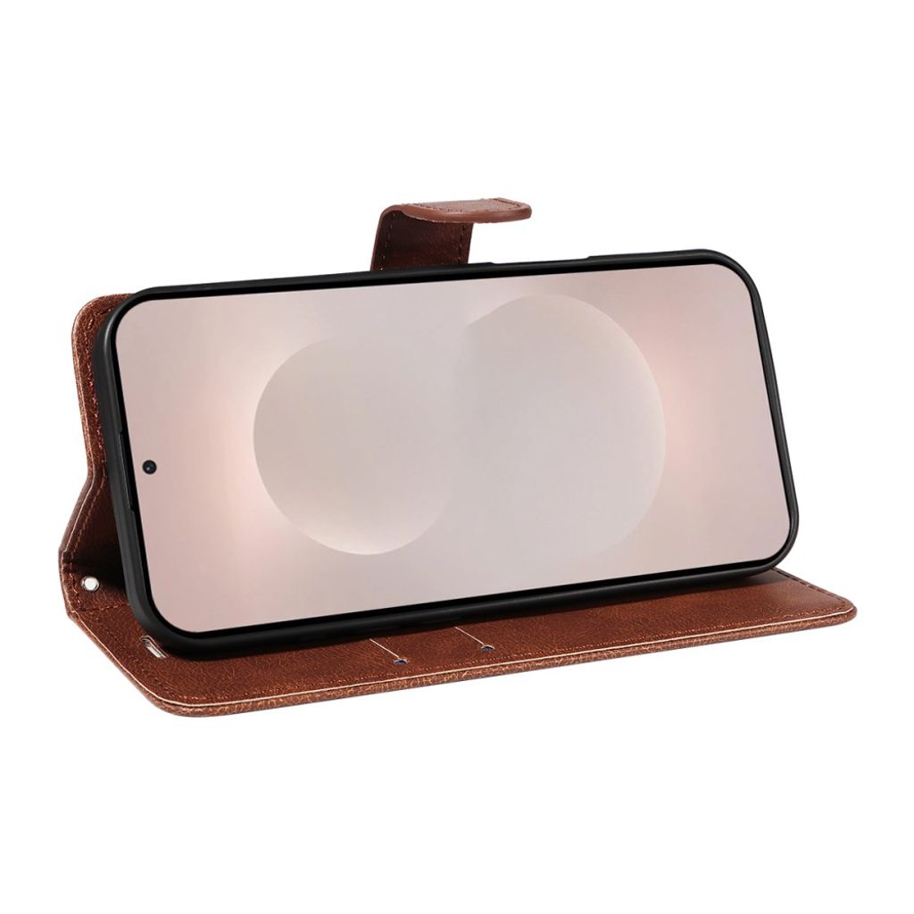 Samsung Galaxy S26 Edge Fodral med Bärrem - Brun