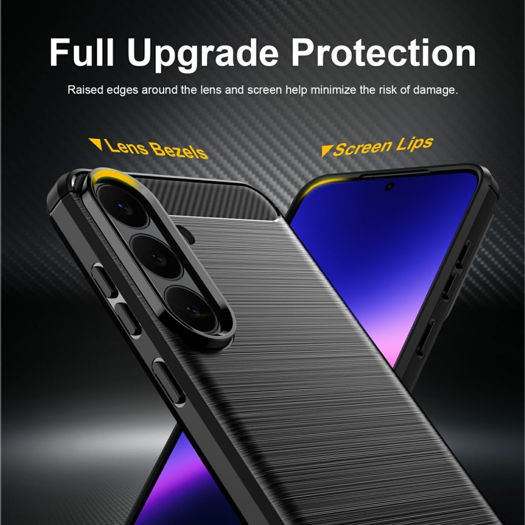 Samsung Galaxy S26 FE Deksel Karbonfibertekstur TPU - Svart