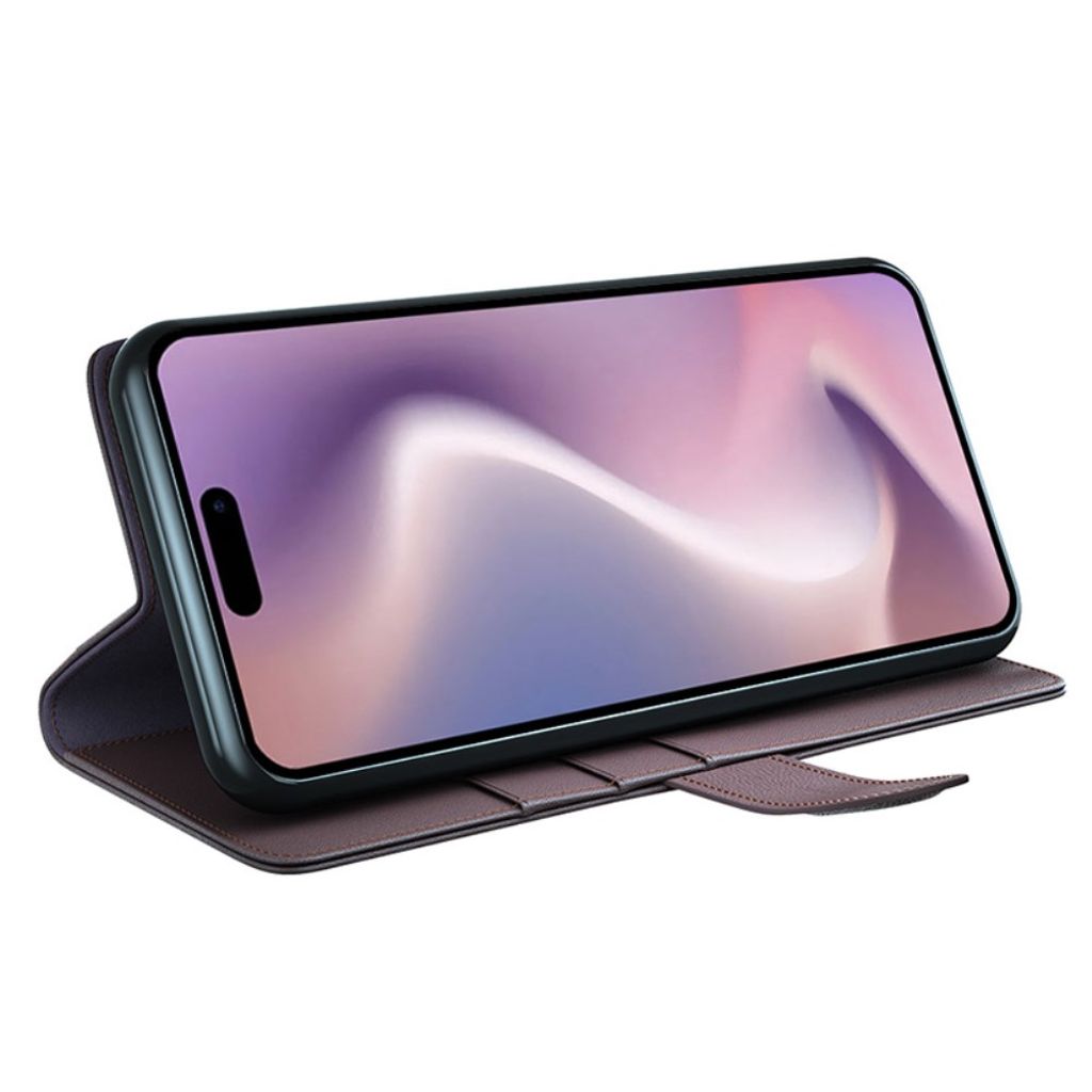iPhone 16 Plus Fodral i äkta läder - Brun