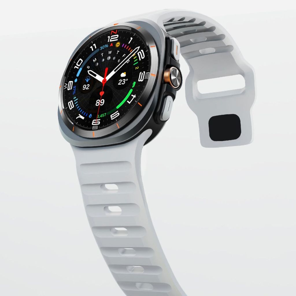 Samsung Galaxy Watch Ultra 47mm Silicone Urrem – Lysegrå