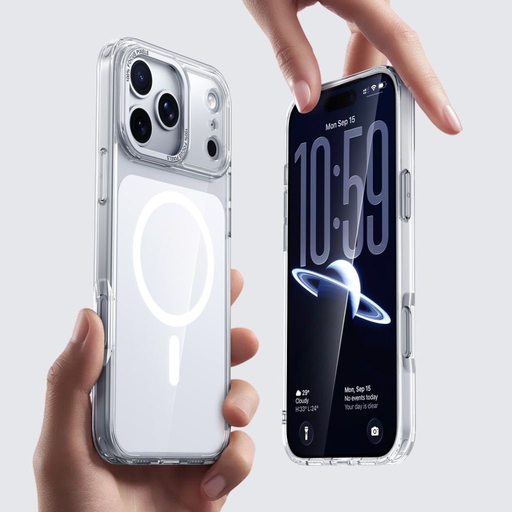 MagSafe-deksel til iPhone 18 Pro Max/17 Pro Max – sølv