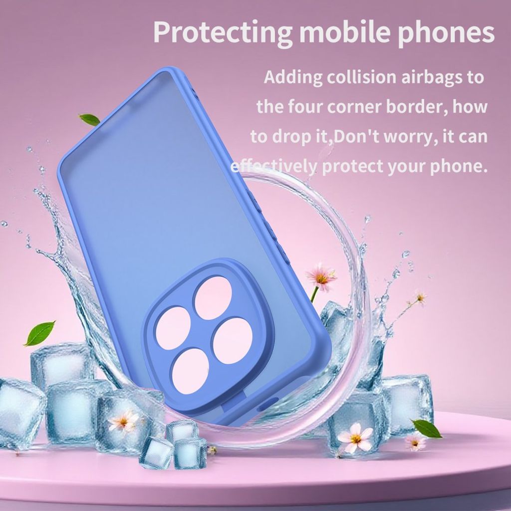 Xiaomi Poco M8 5G/Redmi Note 15 5G/15 4G Skal Stötsäker Frostad - Blå