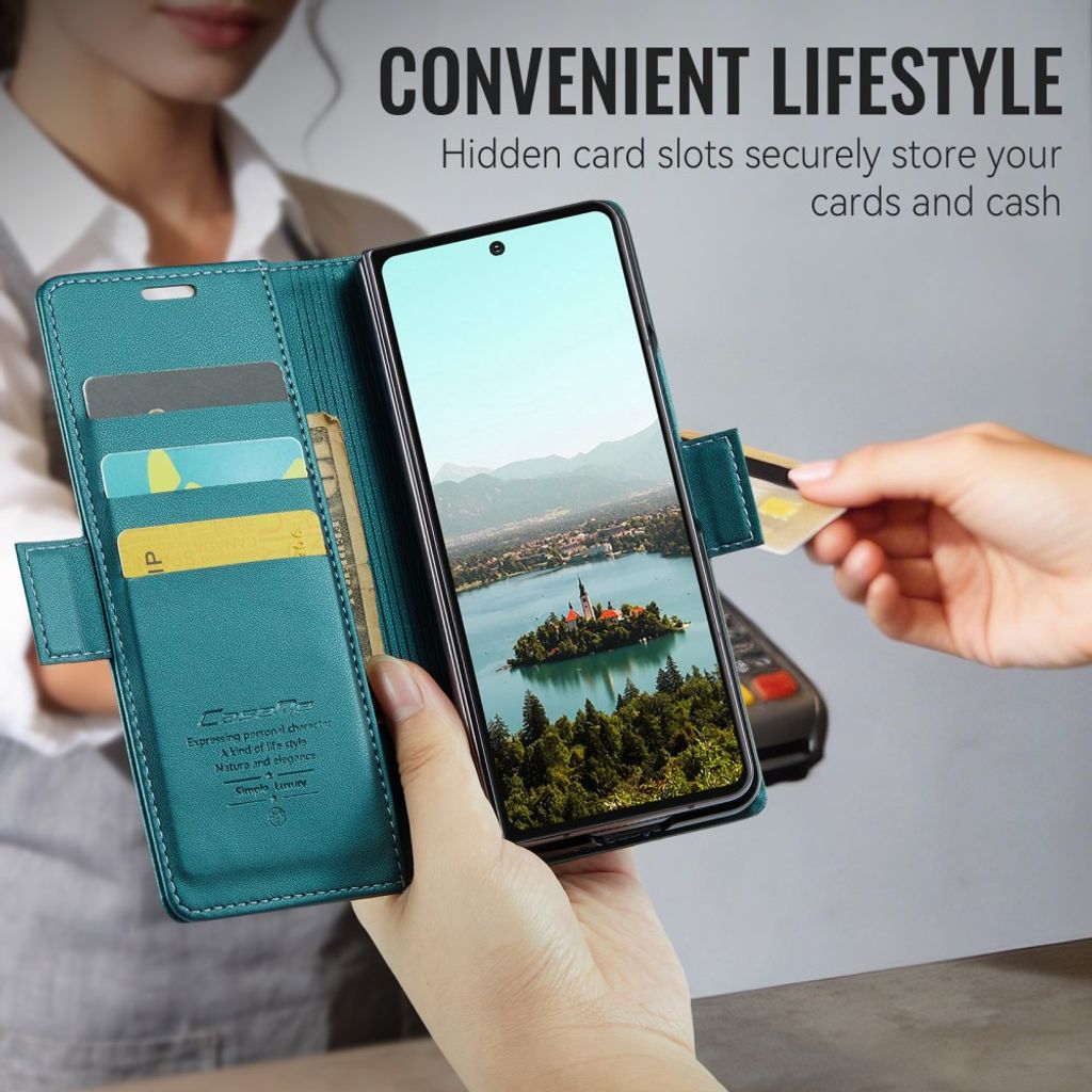 CASEME Samsung Galaxy Z Fold8 Ultra Flip Cover med RFID blokering - Grøn