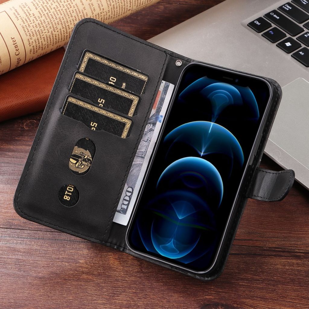 Motorola Moto G86 Power 5G etc. Cover with Zipper Pocket - Black