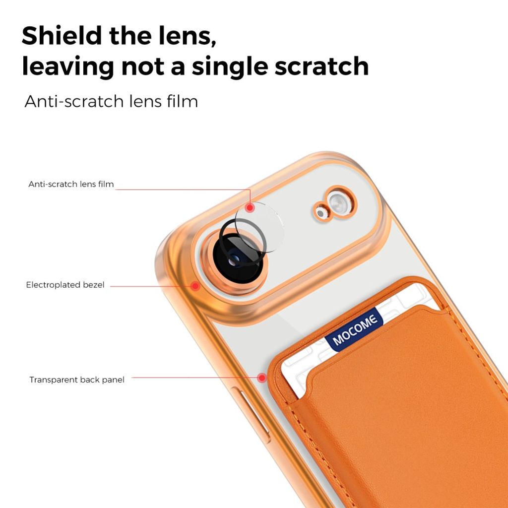 iPhone Air MagSafe-kuori irrotettavalla kortin haltijalla - Oranssi