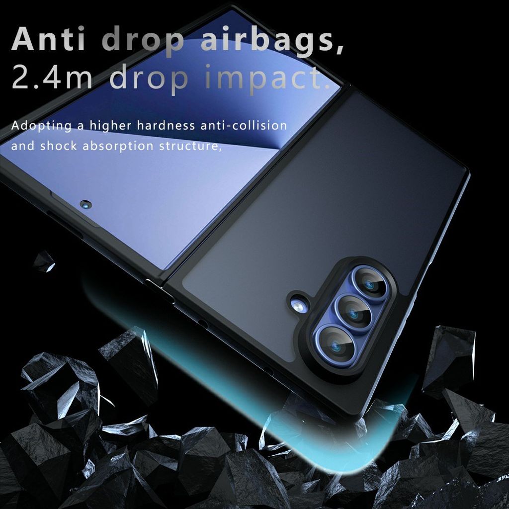 Samsung Galaxy Z Fold8 Ultra Stødsikkert Cover - Gennemsigtig sort