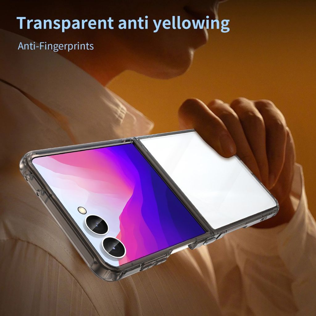Samsung Galaxy Z Flip8 Cover med akrylbagside - Sort
