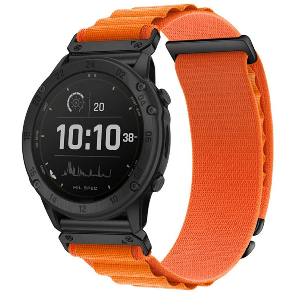 Garmin Fenix 8 Pro/Quatix 8 51mm Nylon Sport Klokkereim - Oransje