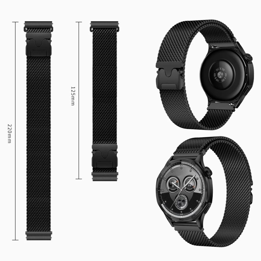 Garmin Vivoactive/Venu/Samsung Galaxy Watch etc. Urrem - Sort