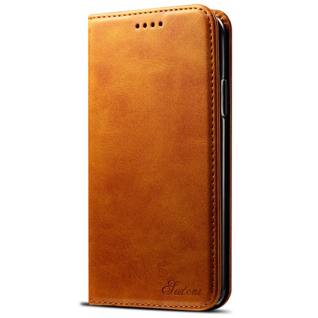 SUTENI iPhone X/XS Lompakkokotelo Jalustalla – Khaki