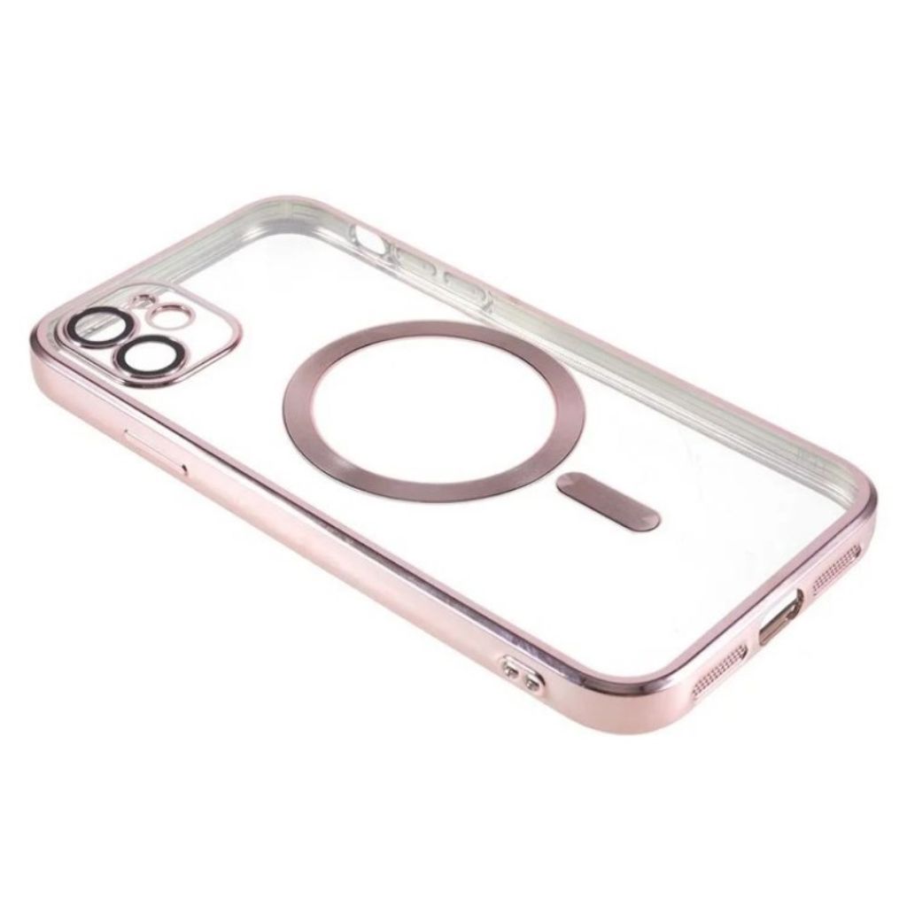 iPhone 11 MagSafe-yhteensopiva Kuori Näytönsuojalla – Vaaleanpunainen