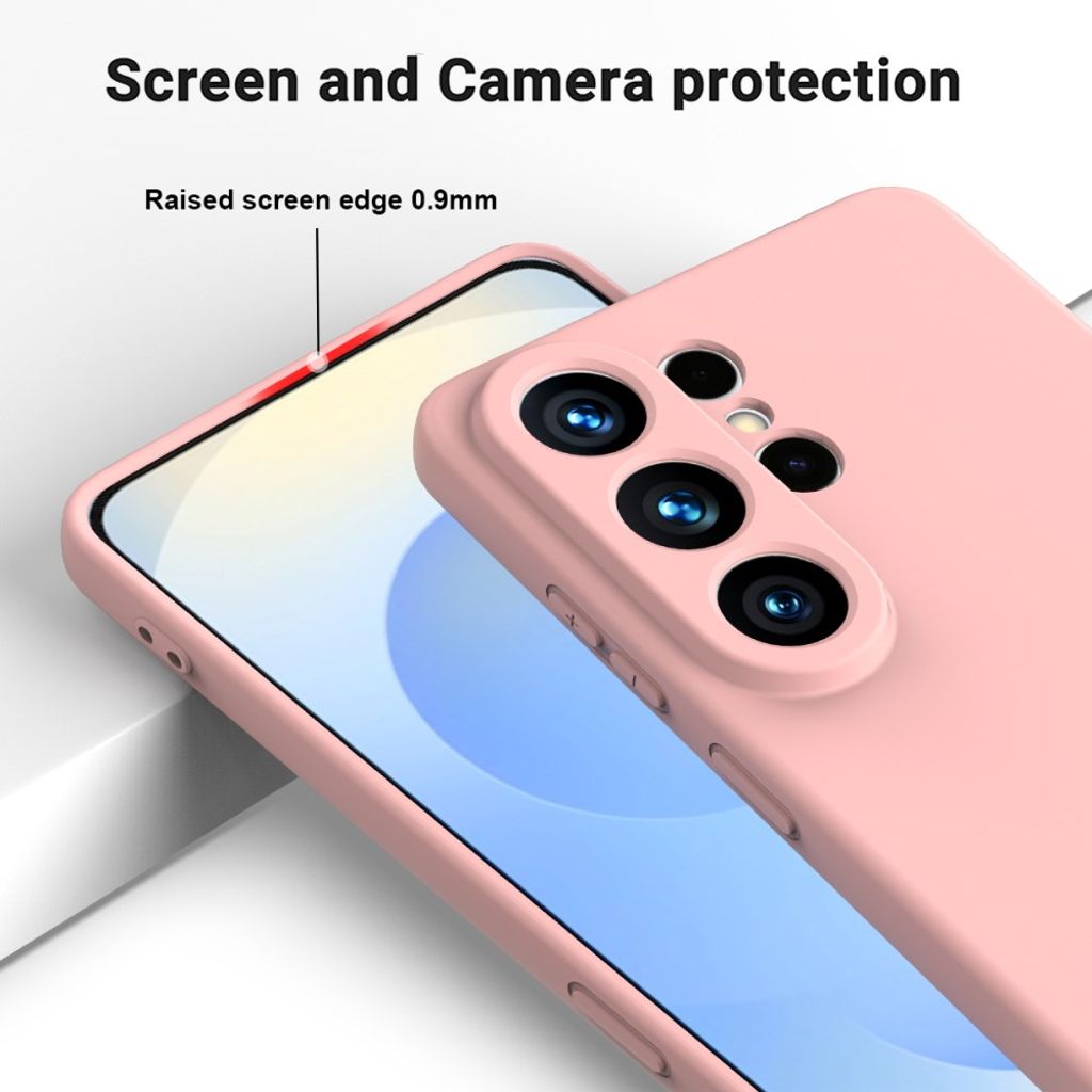 Samsung Galaxy S26 Ultra Cover Silikone med Håndrem - Pink