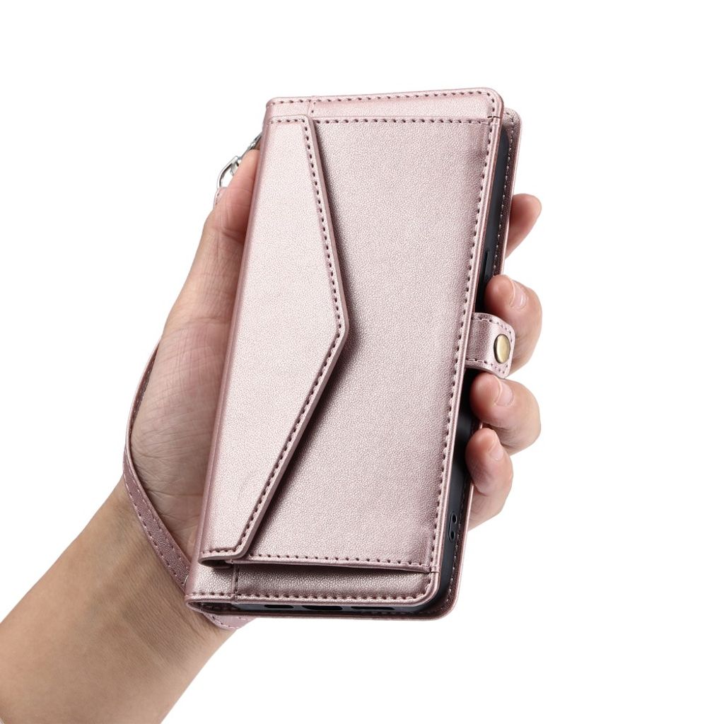 Sony Xperia 1 VII Fodral med Bärrem - Roséguld