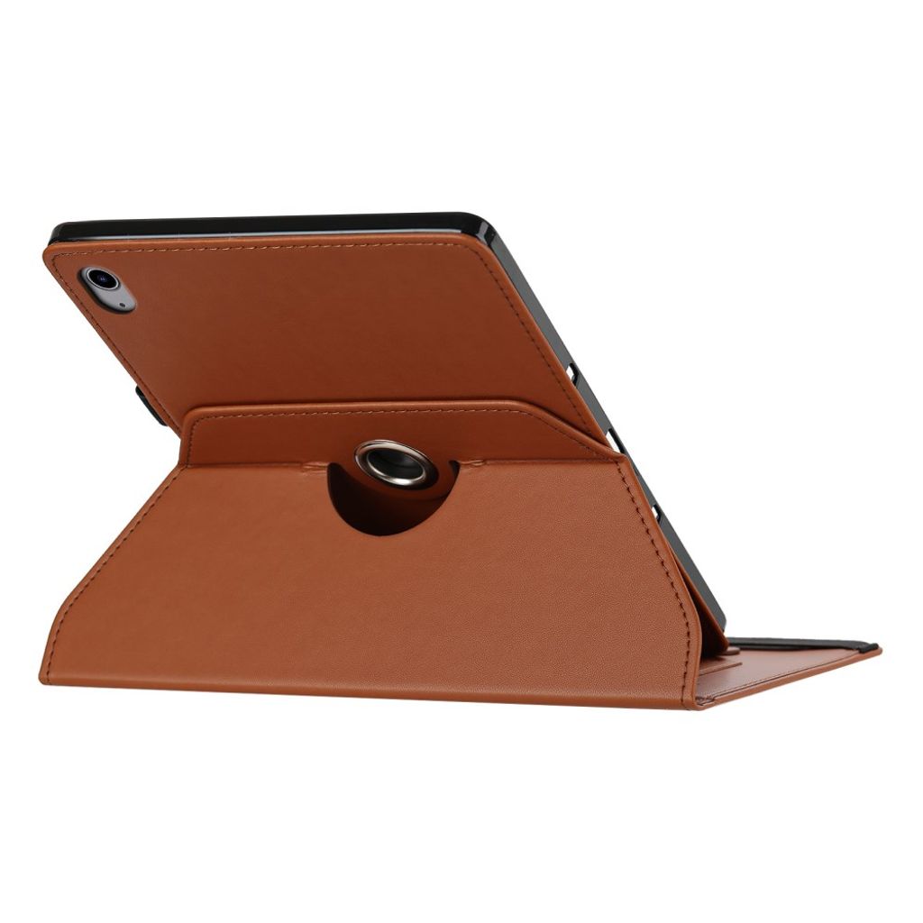 Samsung Galaxy Tab S12 Plus Fodral med Roterbart Stativ - Brun