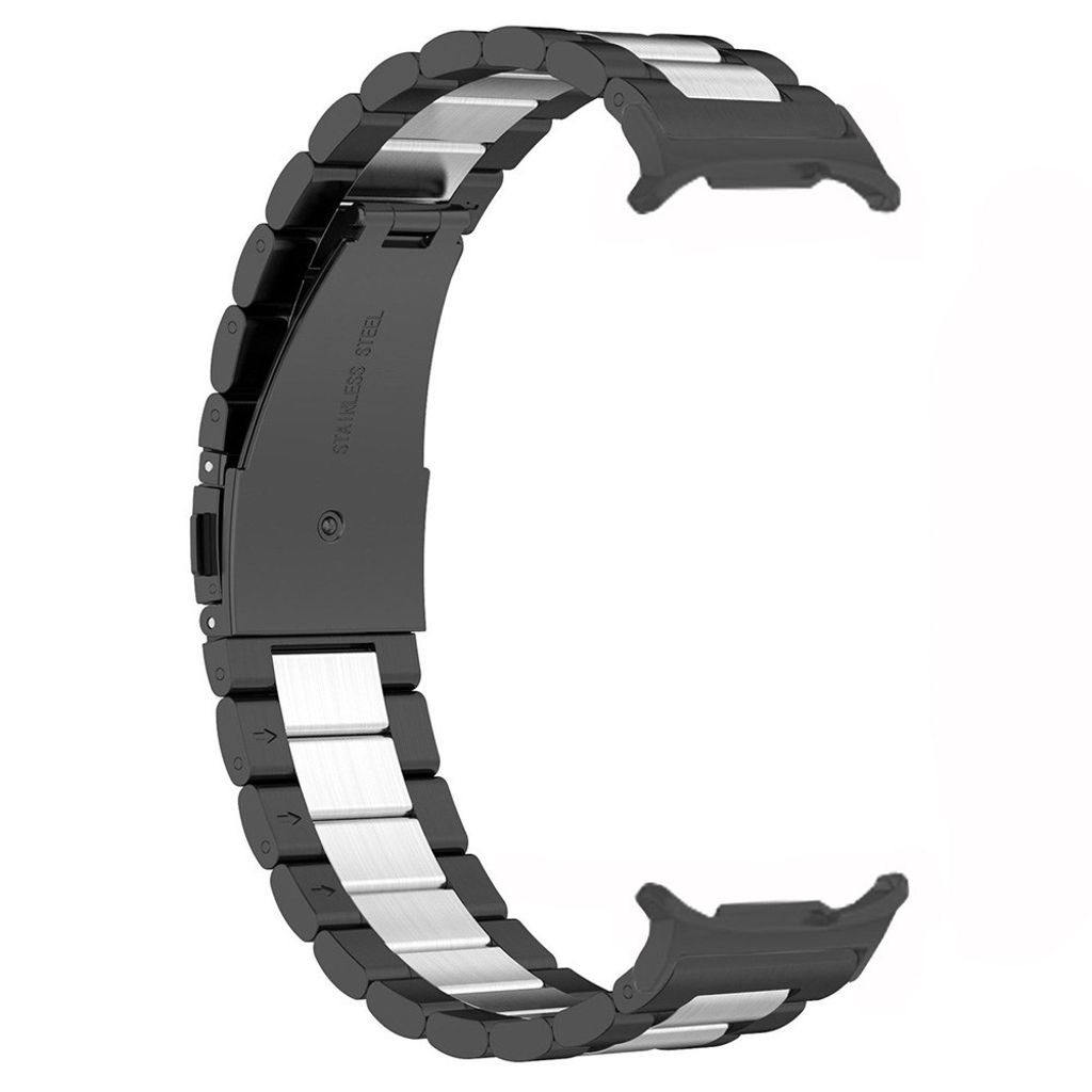 Samsung Galaxy Watch8 -kellonranneke ruostumattomasta teräksestä – musta/hopea