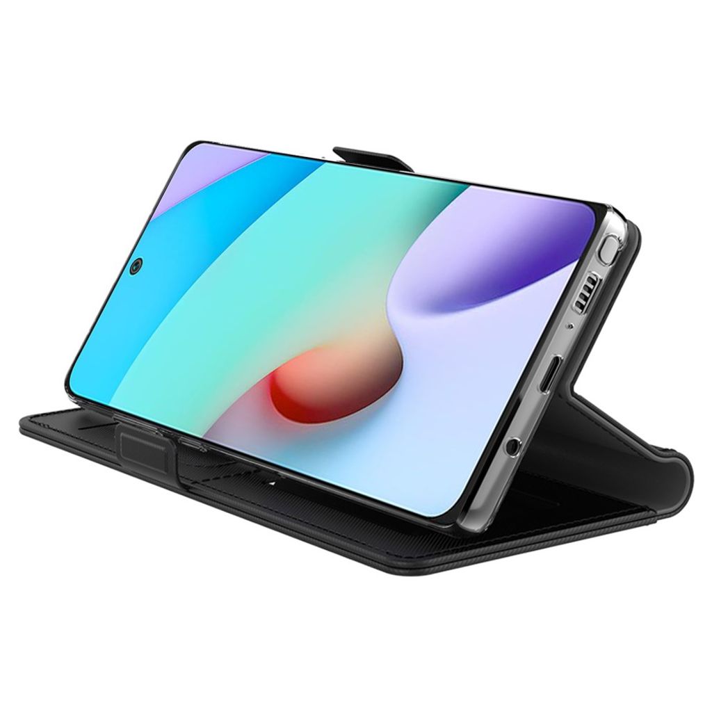 Xiaomi Poco C85x 5G/Redmi A7 Pro Fodral PU-Läder/Stativ Kortfack - Svart