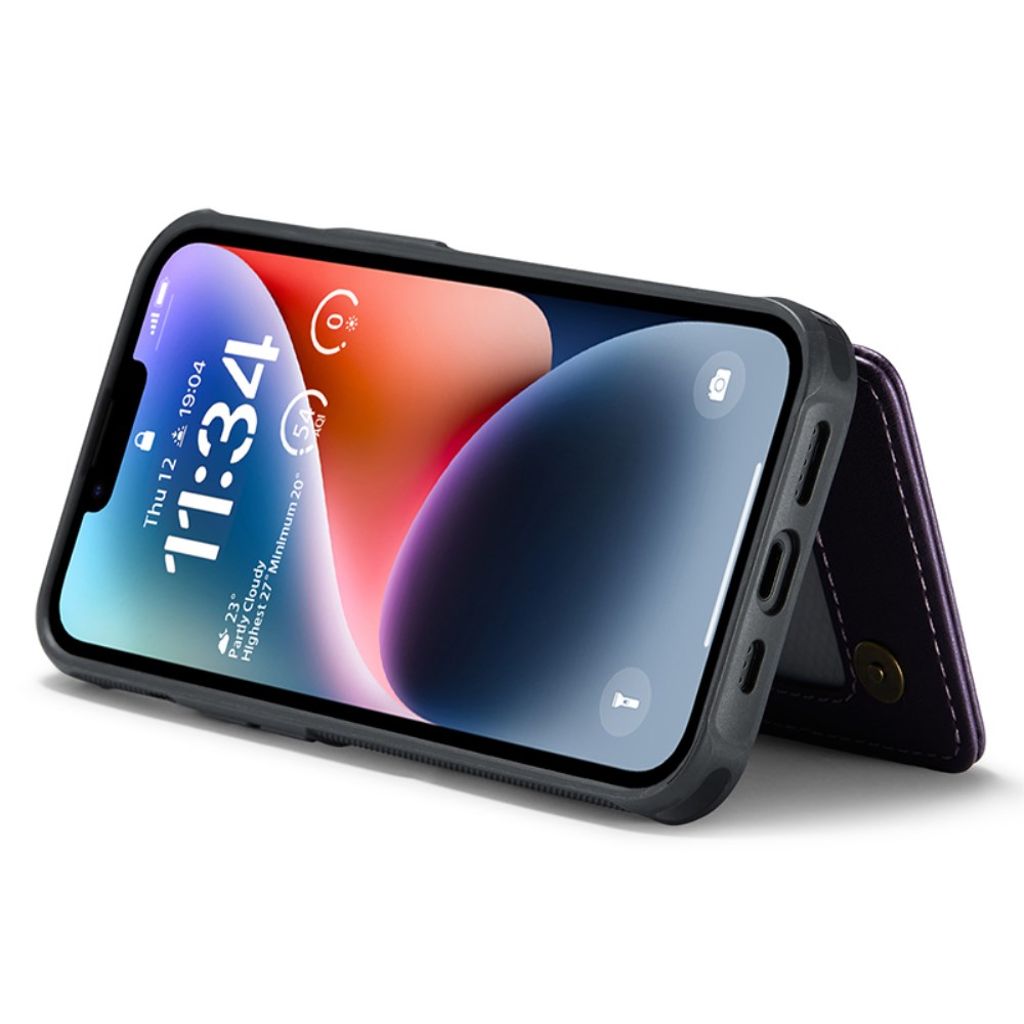 CASEME C22 iPhone 14 Plus Lompakkokuori RFID-estävä – Violetti