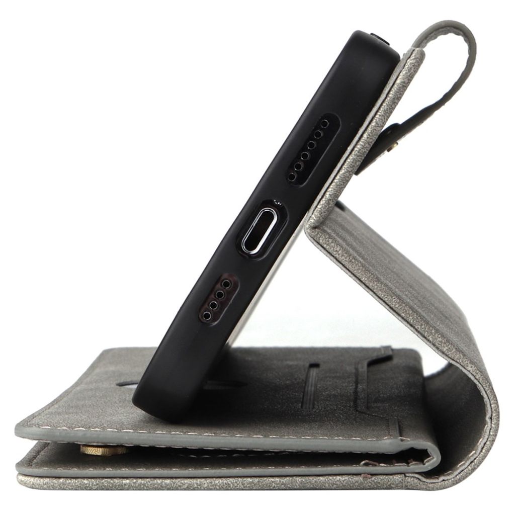 iPhone 12 Pro Max Etui med Stativ - Grå