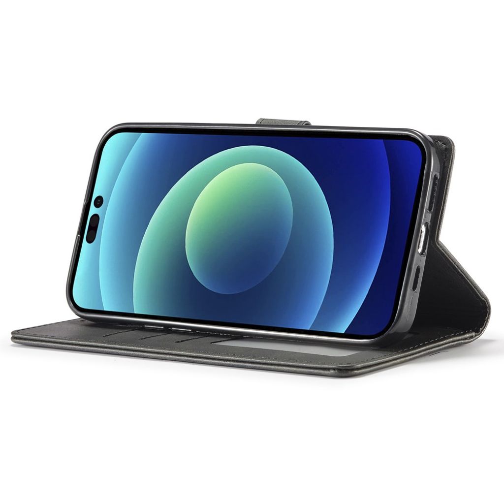 LC.IMEEKE iPhone 15 Pro Max Lompakkokotelo - Musta