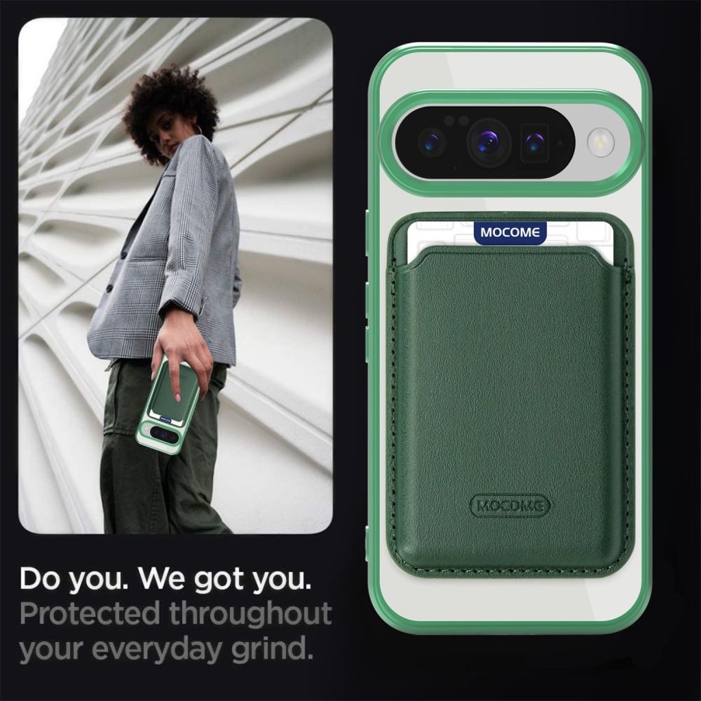 Google Pixel 10 / 10 Pro Case with Wallet - Green