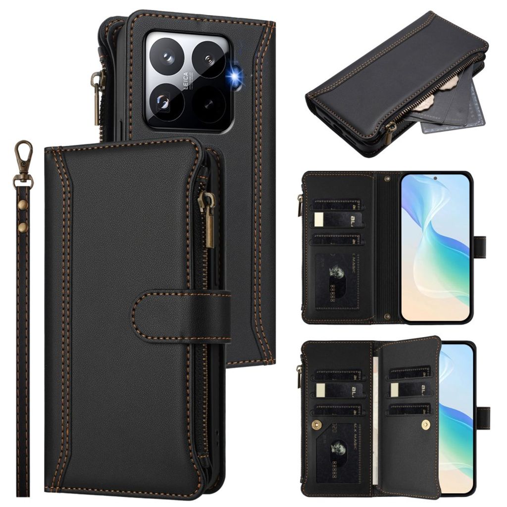 Xiaomi 15T Pro Kotelo 9 Korttipaikka - Musta