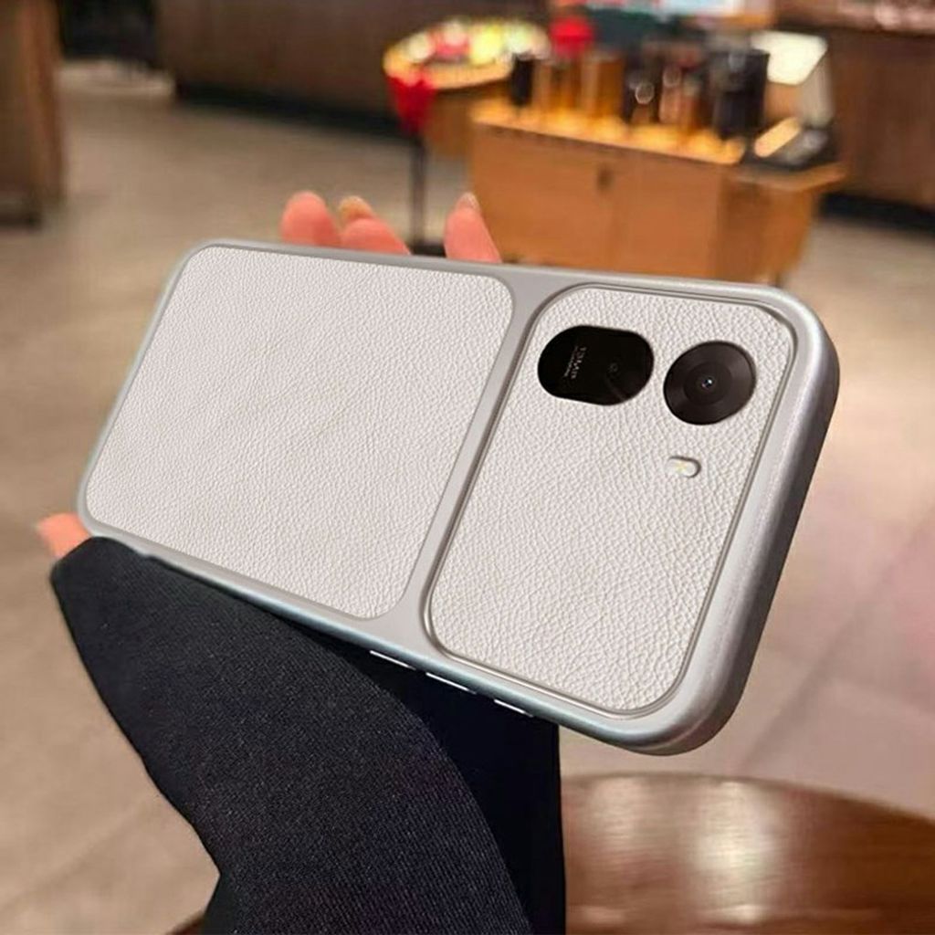 Xiaomi Poco C85x 5G/Redmi A7 Pro Skal PU-läderstruktur - Vit