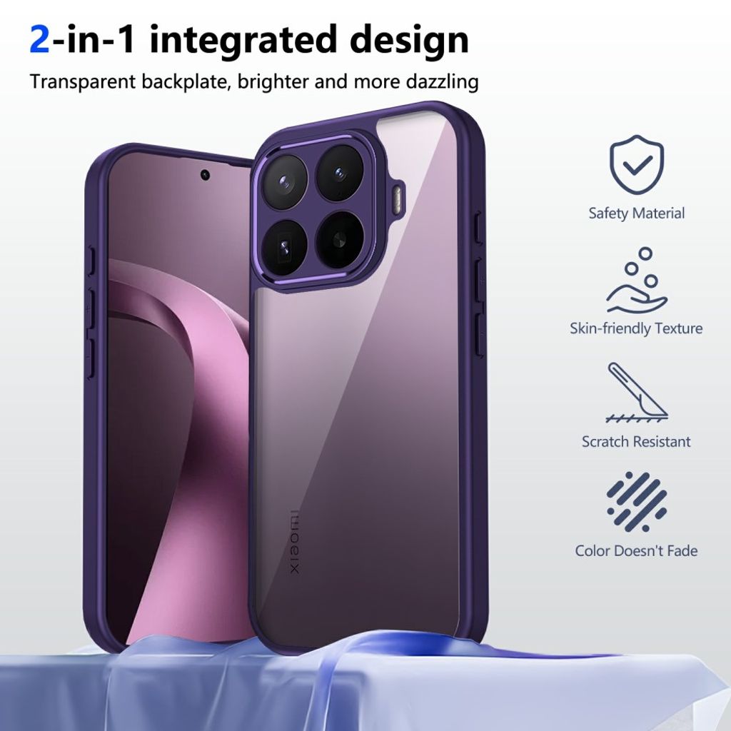 Xiaomi 17T Läpinäkyvällä takaosalla varustettu kuori - Violetti