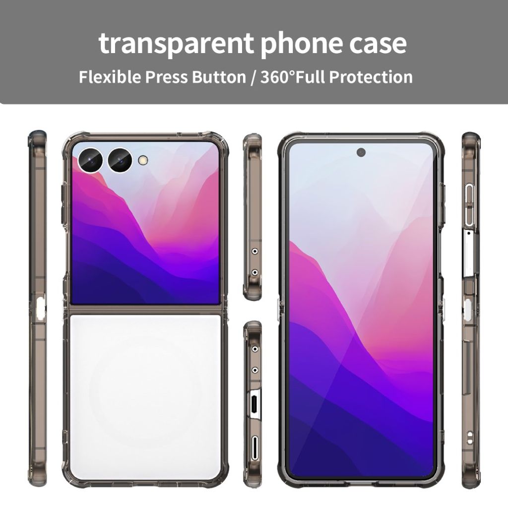 Samsung Galaxy Z Flip8 Cover med akrylbagside - Sort
