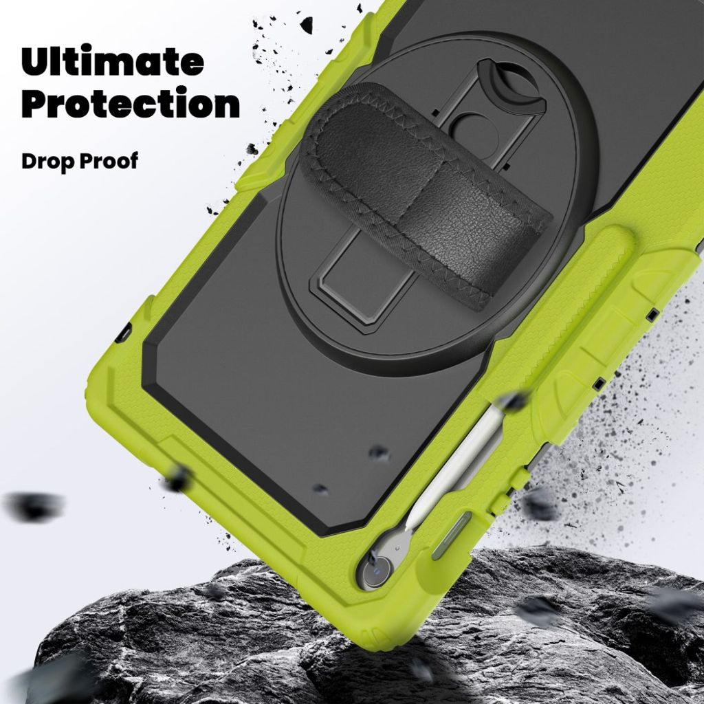 Samsung Galaxy Tab S10 FE Plus Case with Shoulder Strap - Green