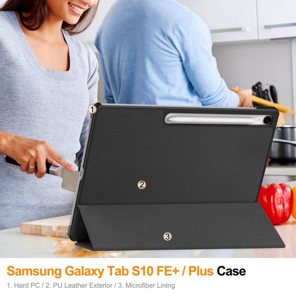 Samsung Galaxy Tab S10 FE Plus Cover - Black