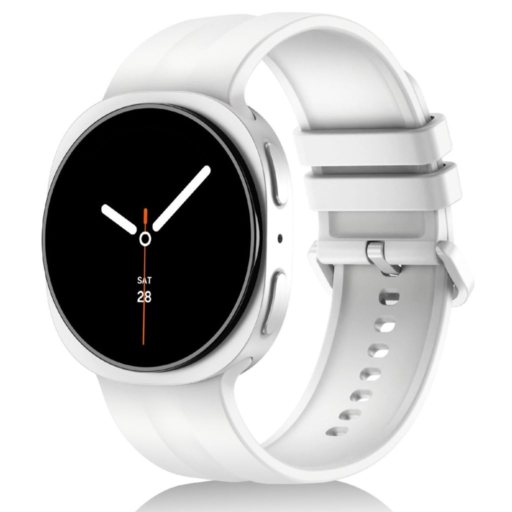 Samsung Galaxy Watch9/8 silikon klokkerem med hurtigfeste S - Hvit