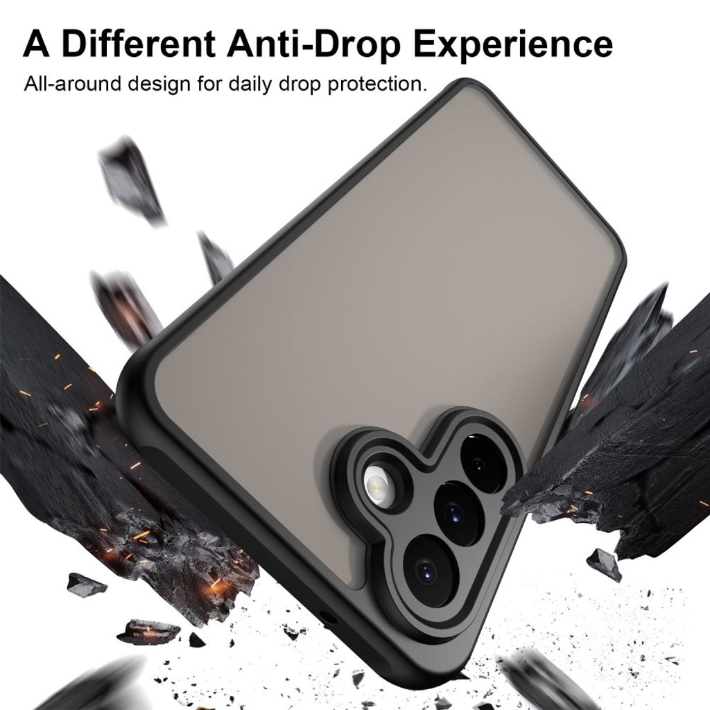 Samsung Galaxy A27 5G kuori mattapintaisella takapuolella - musta