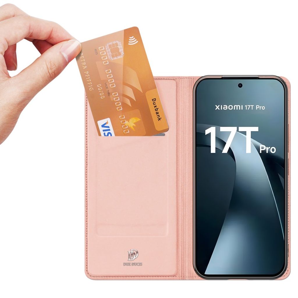 DUX DUCIS Xiaomi 17T Pro Lommeboketui i PU skinn - Rosa