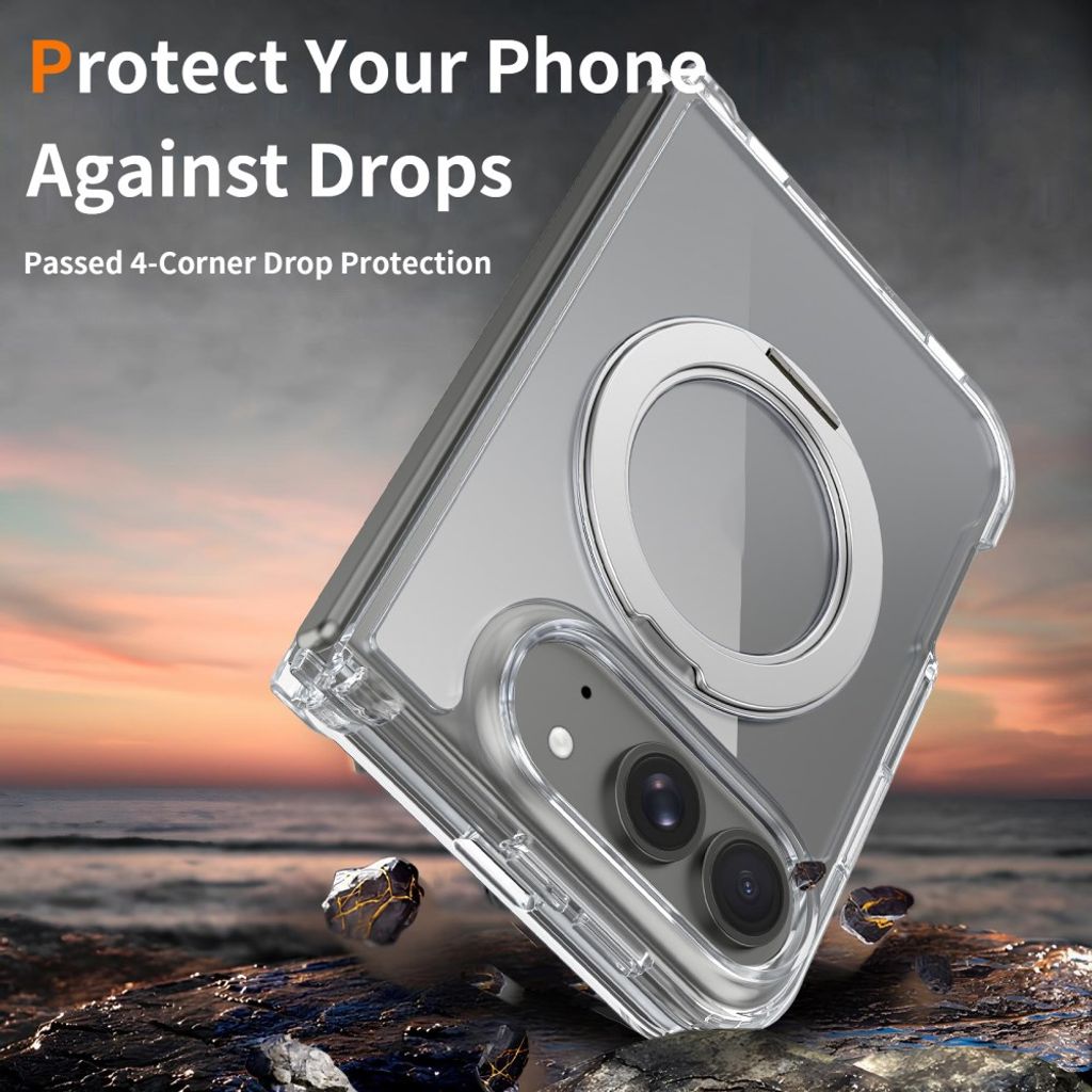 iPhone Duo Skal med ringstativ - Transparent
