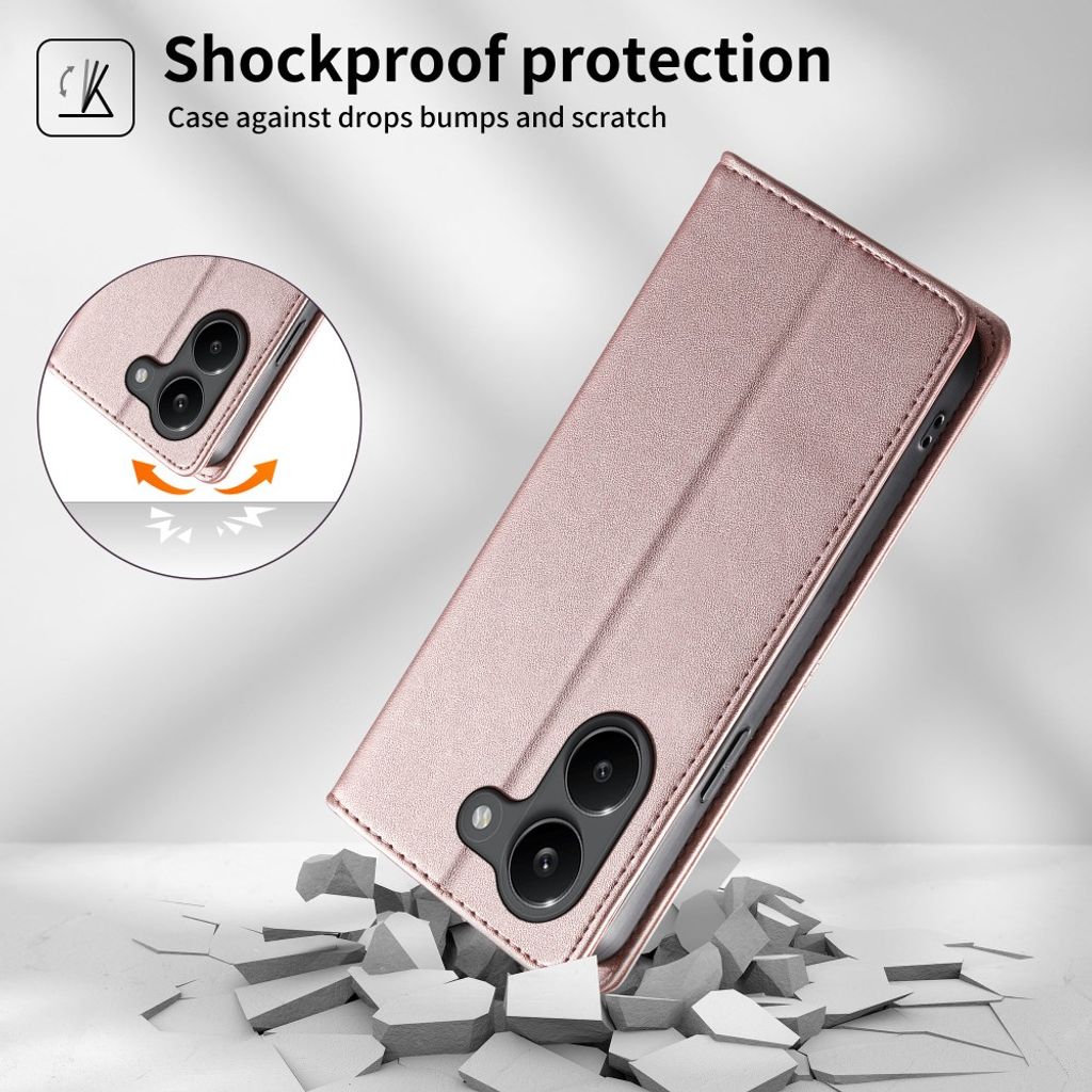 Xiaomi Poco C85x 5G/Redmi A7 Pro Plånboksfodral - Rosa