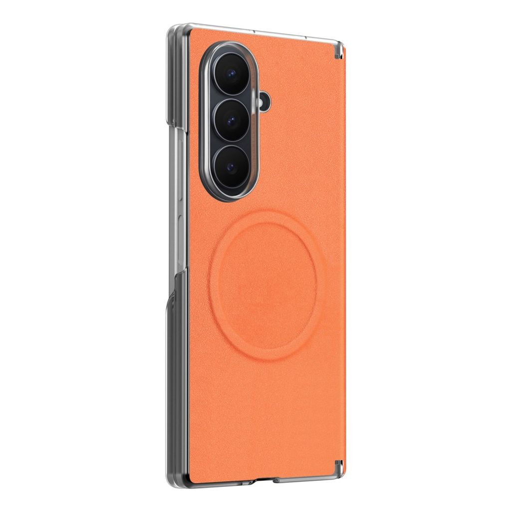 Samsung Galaxy Z Fold8 Ultra MagSafe Kuori PU-nahkaa - Oranssi