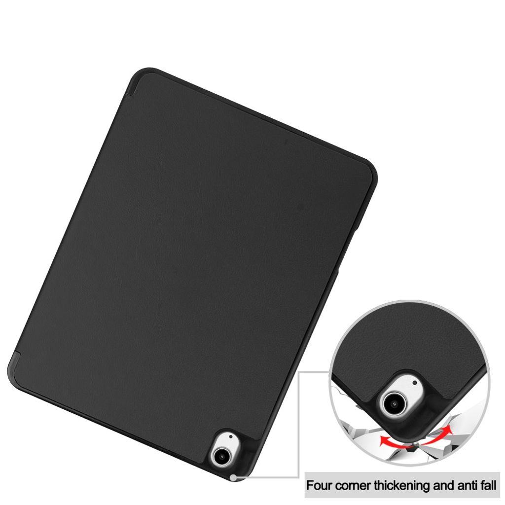 iPad Air 13" 2026/2025/2025 Tri-fold flip cover med holder til styluspen - Sort