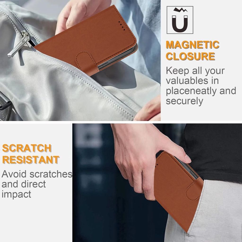 Xiaomi Redmi 15 5G Wallet Cover - Brown