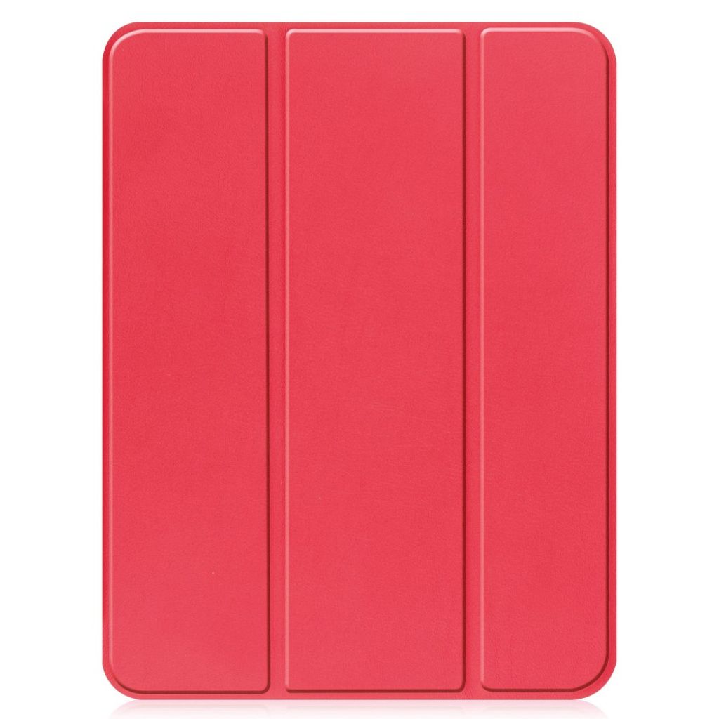 iPad A16 11" 2025/10.9" 2024 Tri-fold flip cover i PU-læder med holder til styluspen - Rød