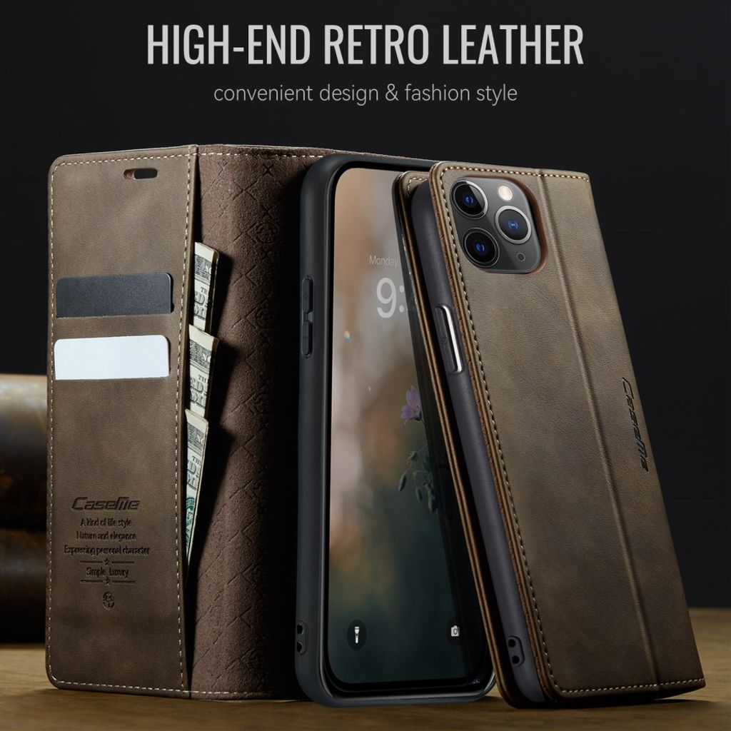 CASEME iPhone 11 Pro Fodral med Stativ - Brun