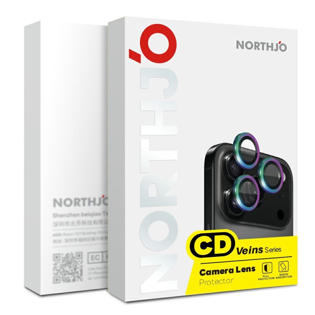 NORTHJO Xiaomi 17T/17T Pro Linsebeskytter Herdet Glass - Svart