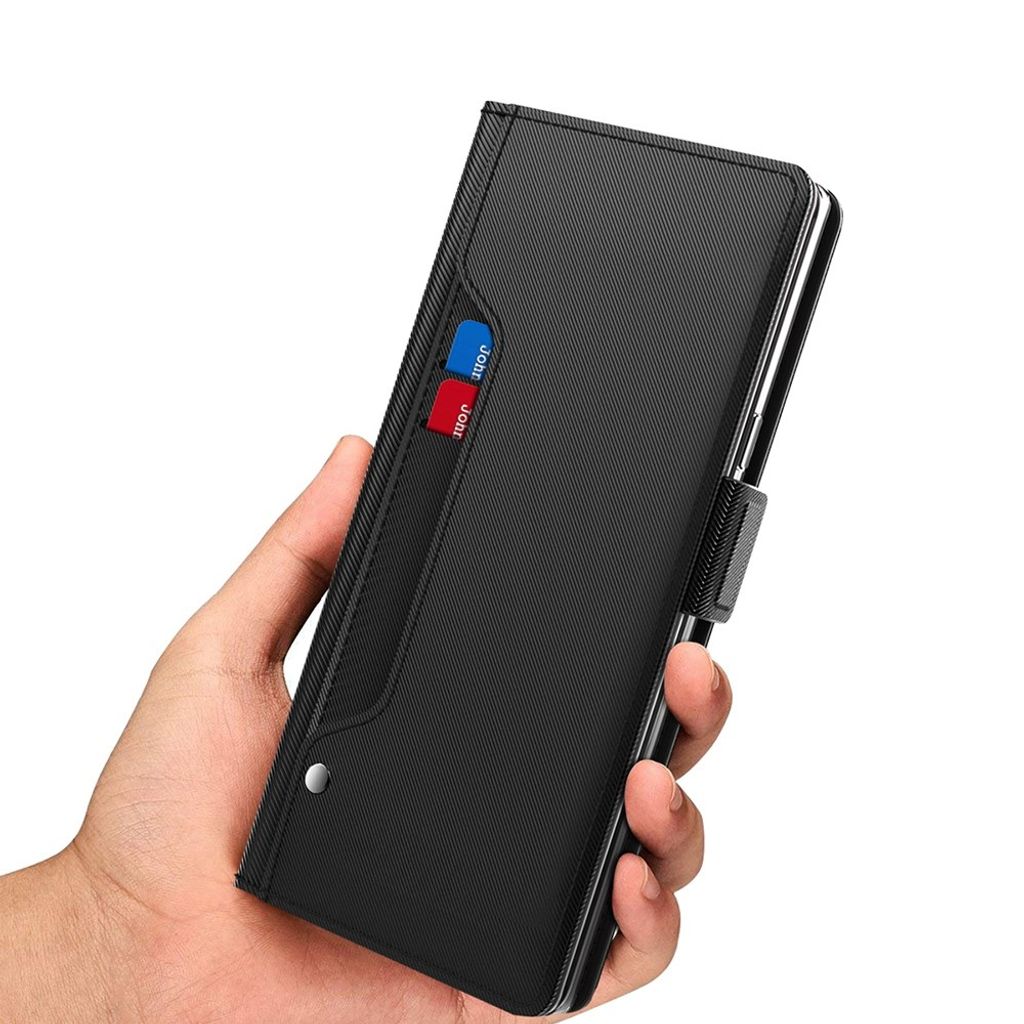 Xiaomi Poco C85x 5G/Redmi A7 Pro Fodral PU-Läder/Stativ Kortfack - Svart