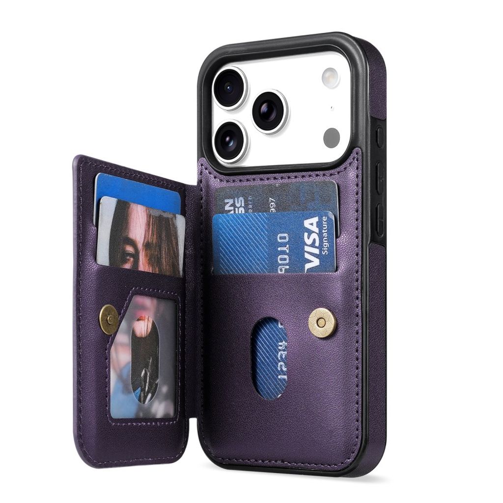 N.BEKUS iPhone 18 Pro/17 Pro Lompakkokuori RFID-suojauksella - Violetti