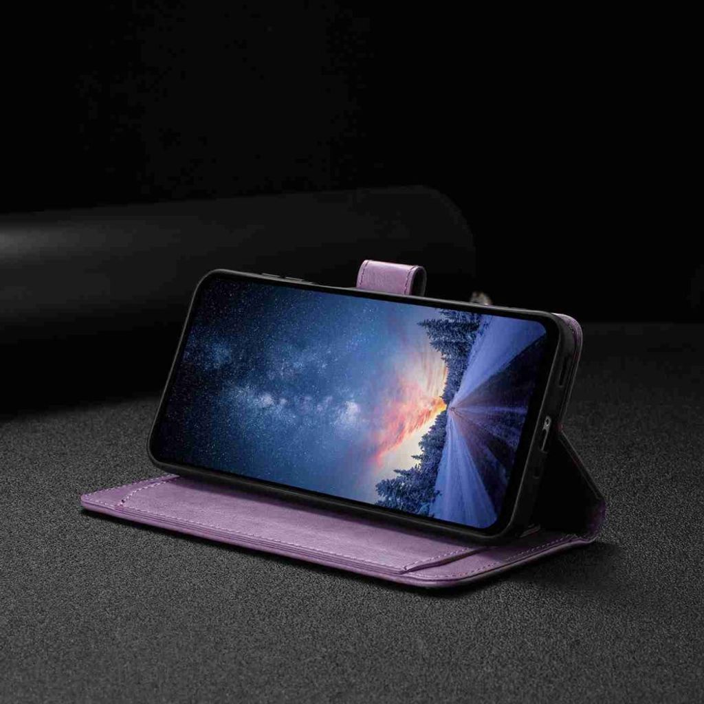 Xiaomi Redmi A7 Pro 5G Plånboksfodral med 8 Kortfack – Lila
